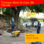 Travaux dans la cour de l'Ametlier